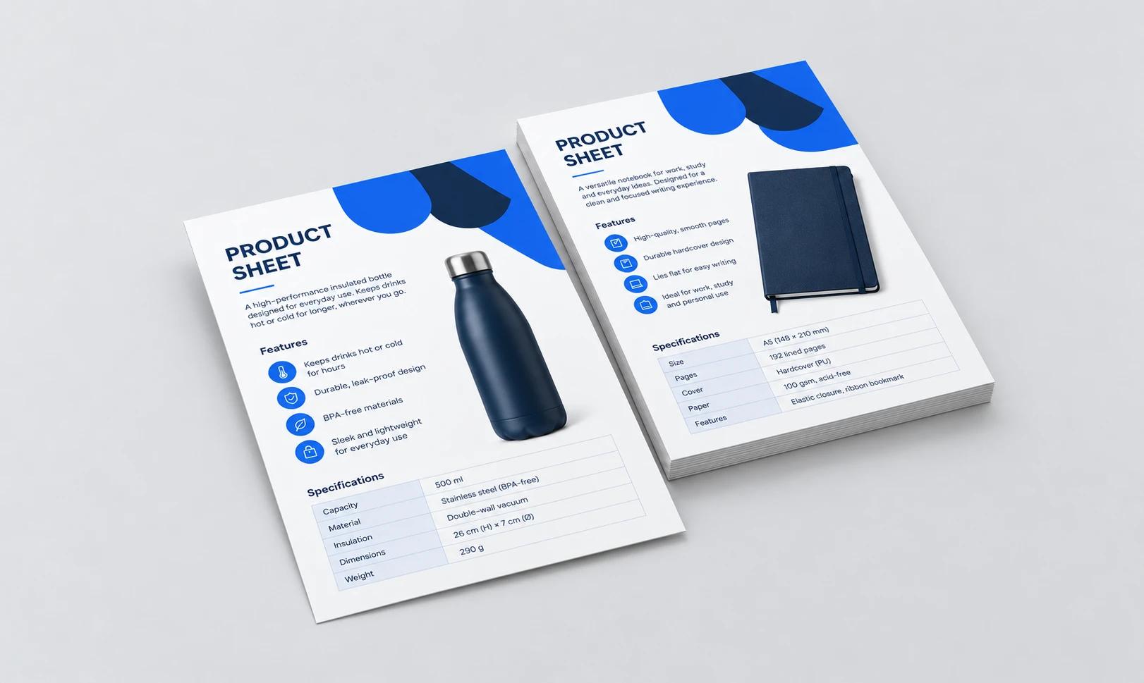 Product sheets